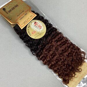 12”  French Jerry Curl T1B/33 Off Black & Auburn 100% Human Hair Track Extension